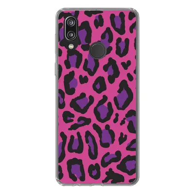 Produktbild von MuchoWow® Handyhülle Schutzhülle Hülle für Huawei P20 Lite (2020) Pantherdruck - Rosa - Lila Silikon Softcase Handy Hülle - Kartenhalter