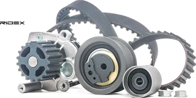 Produktbild von RIDEX 3096W0002 Zahnriemensatz + Wasserpumpe für VW Golf IV Schrägheck (1J1) Golf V Schrägheck (1K1) POLO (9N) TOURAN (1T1, 1T2) Passat Variant (3C5)