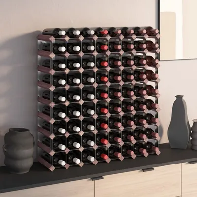 Produktbild von Cloris Designermöbel Weinregal für 72 Flaschen Braun Massivholz Kiefer 2024 Neu