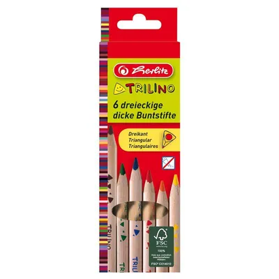 Produktbild von Farbičky Herlitz Trilino trojhranné 6 farieb