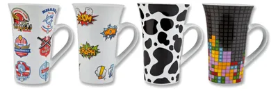 Produktbild von Kaffeebecher XXL Pop 0,5l EUROHOME® – aus Porzellan, 13x10x15cm – Perfekt für die Familie oder um Ihren Lieblingsmenschen eine Freude zu bereiten