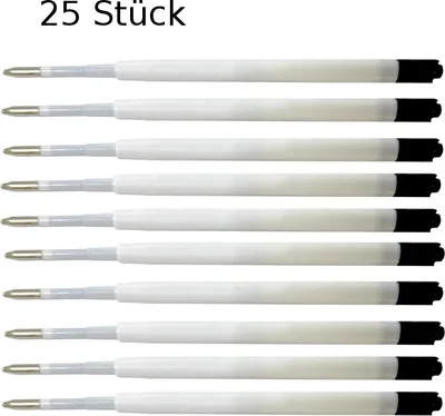 Produktbild von 25 Kugelschreiberminen / Großraumminen / Schreibfarbe: schwarz