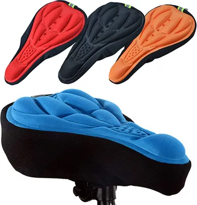 Produktbild von Silikon Bike Sattel Gel Kissen Sitzbezug Orange