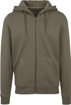 Produktbild von Build Your Brand BY012 | Heavy Zip Hoody - Farbe: Olive - Größe: L