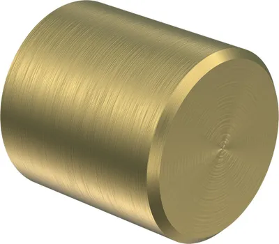Produktbild von Interdeco Endstücke / Zierabschlüsse für Gardinenstangen mit 20 mm Ø Messing-Optik, Typ Santo (Kappe), Pack. 2 Stück