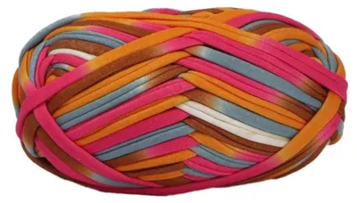 Produktbild von Häkelgarn Polyester Bändchengarn 100g Bunt Weich zum Stricken & Häkeln