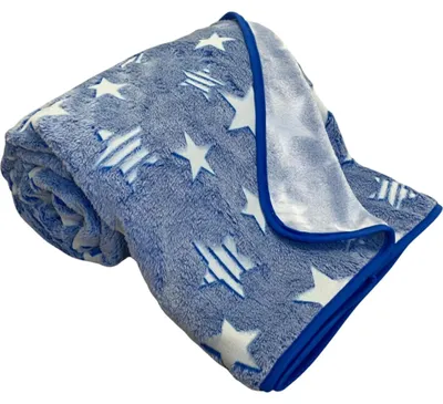 Obrázok produktu pre Detská mikrofleecová deka svietiaca v tme Stars modrá 100x150 cm