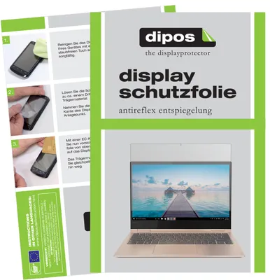 Produktbild von 2x Schutzfolie für Lenovo Yoga 730-13IKB (13.3 Zoll) matt Displayschutzfolie