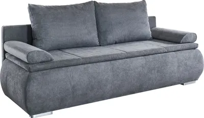 Produktbild von Schlafsofa Lenon Stoff grau Sitz Federkern Liegefläche mit Topper