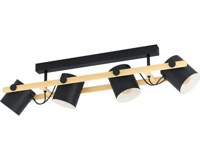 Obrázek produktu pro Stropní svítidlo Eglo Hornwood 43558 4xE27 28 W černé/dřevo