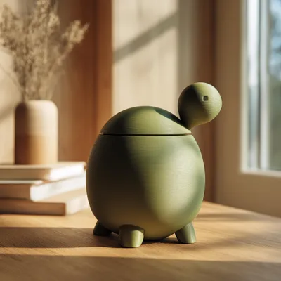 3D-gedruckte Tierurne mit Schildkrötenmotiv – Decords, Produktansicht 1