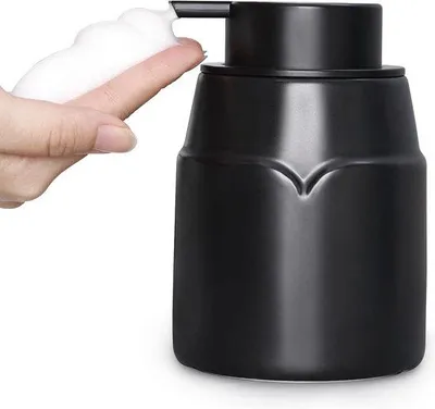 Zdjęcie produktu dla Czarny ceramiczny dozownik mydła 420 ml
