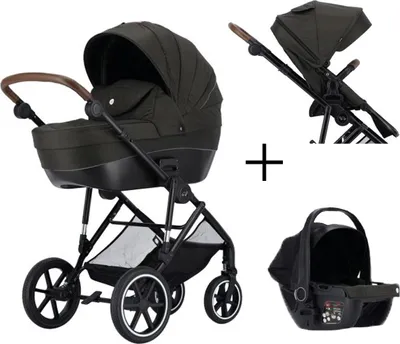 Produktbild von Puck Carl Kinderwagen 3-in-1 - Dunkelgrün | Kinderwagen 3 in 1
