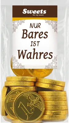 Produktbild von Odenwälder Marzipan Schokoladen Münzen Goldmünzen einzeln verpackt 75g