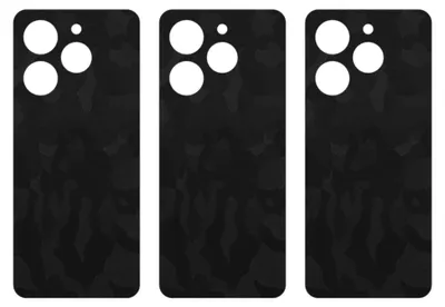 Produktbild von apgo Rückseite Schutzfolie, Skin, kompatibel mit Tecno Spark 10 Pro, Hinten Displayschutzfolie aus Vinylfolie, kratzfest, einfache Montage - Schwarzes Tarnmuster