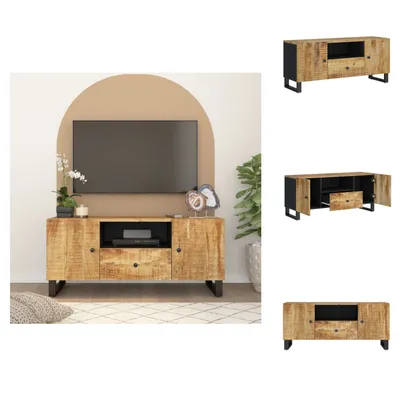 Produktbild von vidaXL TV-Schrank 105x33,5x46 cm Massivholz Mango & Holzwerkstoff -  TV-Möbel