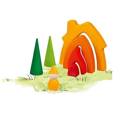 Produktbild von Goki Hoolen Zwarfhausbebuchstellung, 7Dlg.