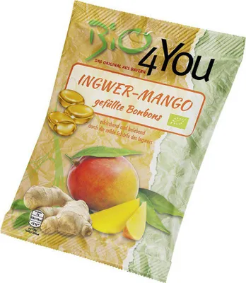 Produktbild von gefüllte Bonbons - Ingwer-Mango 75g