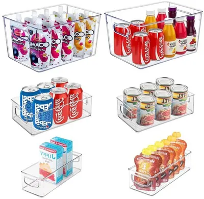 Obrázok produktu pre Stohovateľné organizéry do chladničky Unyqoos® pre prehľadnú kuchyňu a skladovanie