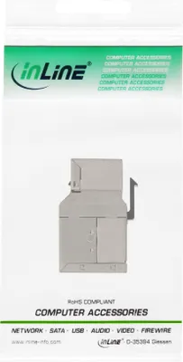 Immagine prodotto di InLine® Keystone RJ45 femmina / femmina, SNAP-In, Cat.6A STP