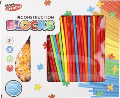 Produktbild von Konstruktionsspielzeug Bausatz mit 50 Rohren und 50 Verbindungsstücken