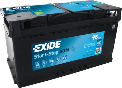 Produktbild von EXIDE Starterbatterie "AGM", Auslaufsicher, mit absorbierendem Glasvlies, 4-fach bessere Zyklenfestigkeit, Für grosse Au