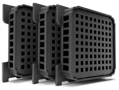 3er-Pack Kühlschrank-Luftfilter, Aktivkohle, Kunststoff