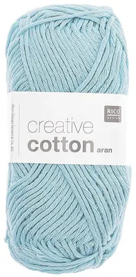 Produktbild von Rico Design Creative Baumwolle aran, Aran, Blau, 50 g