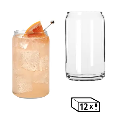Produktbild von LIBBEY 70462 Trinkglas, "GLASS CANS", 473 ml, 12er Set