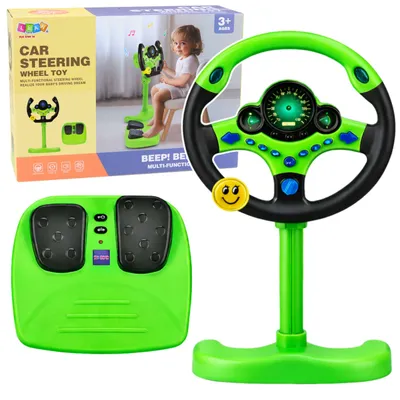 Obrázek produktu pro Interaktivní volant na stojanu s pedály světla zní zeleně