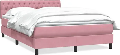 Immagine prodotto di Giroletto a Molle con Materasso Rosa 140x210 cm in Velluto