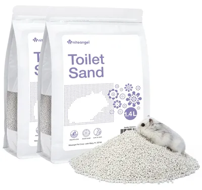 Hamster-Sandbad 1,4 L x 2 – staubfrei, für Kleintiere