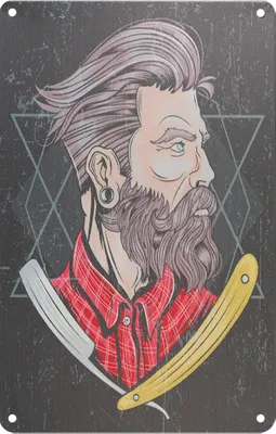 Immagine prodotto di Targa decorativa per barbiere B079