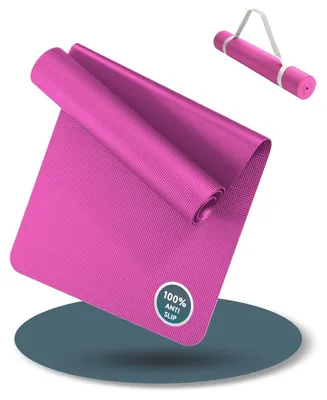 Immagine prodotto di Tappetino yoga antiscivolo - 180 x 60 cm - Con cinghia per il trasporto - Idrorepellente