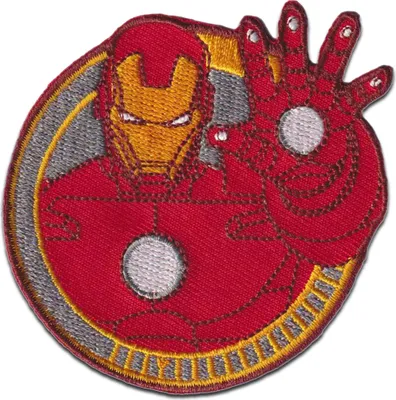 Obrázek produktu pro Marvel © Avengers Iron Man Comic Hand - nášivka, nažehlovací, nášivky, nášivky, velikost: 6,6 x 6,7 cm