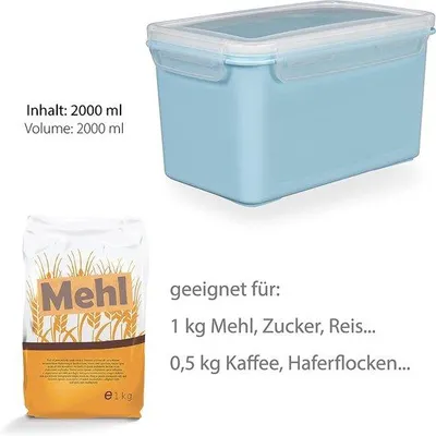Image de Lot de 4 boîtes de conservation hermétiques, 2 litres, hygiéniques