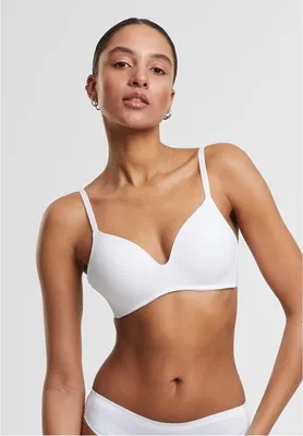 Obrázek produktu pro Dámská sportovní podprsenka Urban Classics Ladies Basic padded Bra 2-Pack white+white - 75A