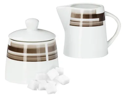 Produktbild von 2tlg. Set Zuckerdose 28cl & Milchkännchen 23cl Nevada