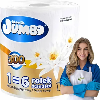 Obrázok produktu pre Kuchynská utierka Elephant Jumbo 300, 2w celulóza (nový EAN) + nálepka