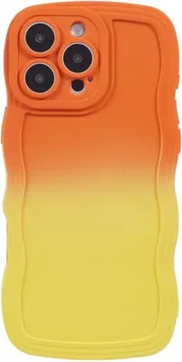 Immagine prodotto di Custodia per Apple iPhone 16 Pro Max - Cover posteriore Phonesta Wavy Gradient in silicone - Arancione/Giallo