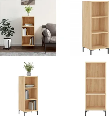 Produktbild von vidaXL Sideboard Sonoma Eiche 34,5x32,5x90 cm Holzwerkstoff - Sideboard - Sideboards - Schrank - Lagerschrank