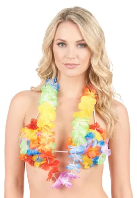 Produktbild von Blumenkette Hawaii Halskette bunt - Einheitsgröße