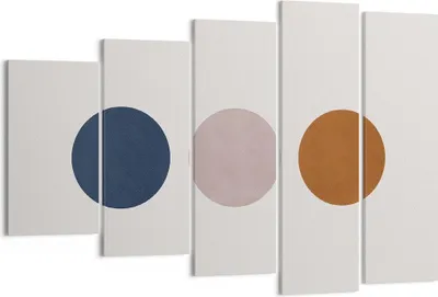 Produktbild von Bild auf Leinwand - Leinwandbild - 5 Teile - Minimalistisch Räder Modern - 150x100cm - Wand Bild - Wanddeko - Wandbilder - Leinwanddruck - Bilder - Wanddekoration - Leinwand bilder - EG150x100-4524