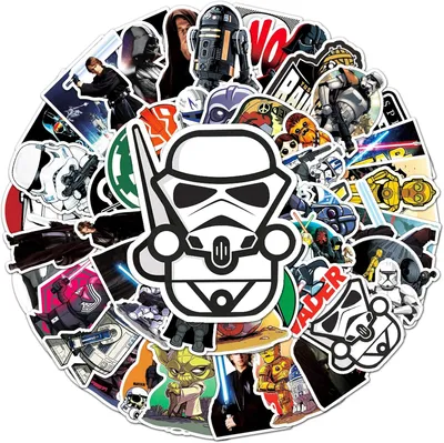 Produktbild von 50 Stück Laptop-Aufkleber, wasserdichte PVC-Aufkleber für DIY-Dekoration, im Graffiti-Stil, Aufkleber für Autos, Motorräder, Laptops, Fahrräder