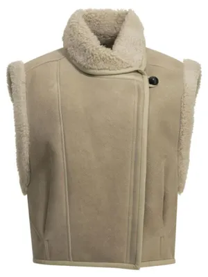 Image de ISABEL MARANT veste en cuir femme beige - 36
