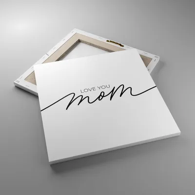 Produktbild von Bild auf Leinwand - Leinwandbild - Einteilig - Ich liebe dich Mama - 40x40cm - Wand Bild - Wanddeko - Wandbilder - Leinwanddruck - Bilder - Wanddekoration - Leinwand bilder - Wandbild - AC40x40-4794