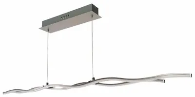 Obrázek produktu pro Závěsné LED svítidlo Wave Line, šedé a hliníkové, 10 W, teplá bílá, 1600 lm, akryl, rozměry: 120 x 100 x 8 cm, IP20, Reality
