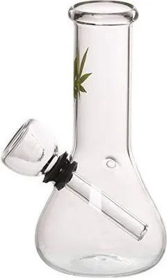 Immagine prodotto di Bongo Amsterdam Leaf in vetro, 13 cm, testa in vetro, raccordo