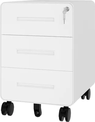 Produktbild von Bisley EasyRoll Rollcontainer - 3 Schubladen - Farbe: Verkehrsweiß