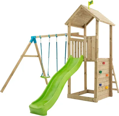 Obrázok produktu pre TP Toys Skyscraper 4 hracia veža so šmykľavkou a hojdačkou